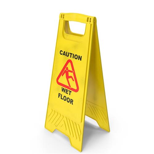 Wet Floor Plastic Caution Sign BS-7929