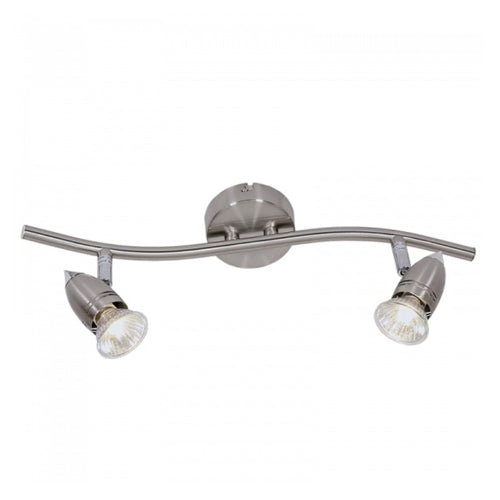 GU10 50w x2 Spotlight fitting Satin Chrome S041/2