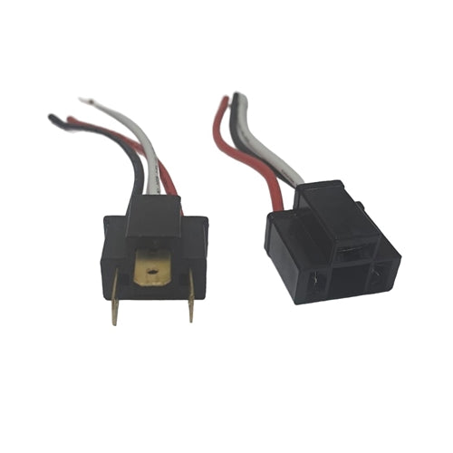 H4 Male Plug Connector & socket bulb holder cable set