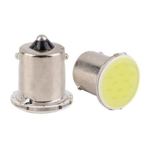 12v BA15S Single Pin Reverse/Brake COB LED bulb 6000k White Twinpack