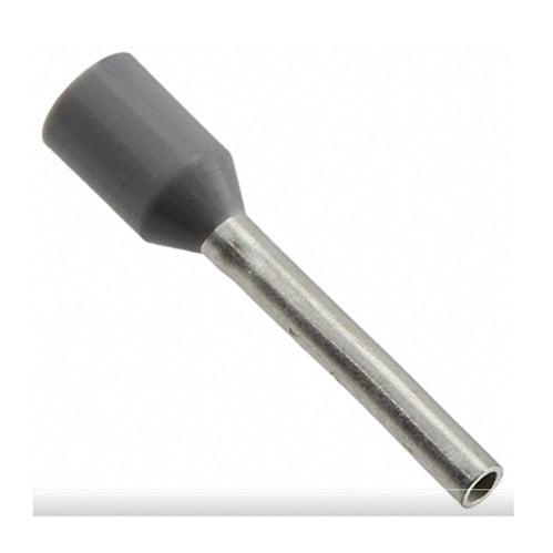 2.5mm Insulated Crimp Bootlace Ferrule Grey 10 Pack