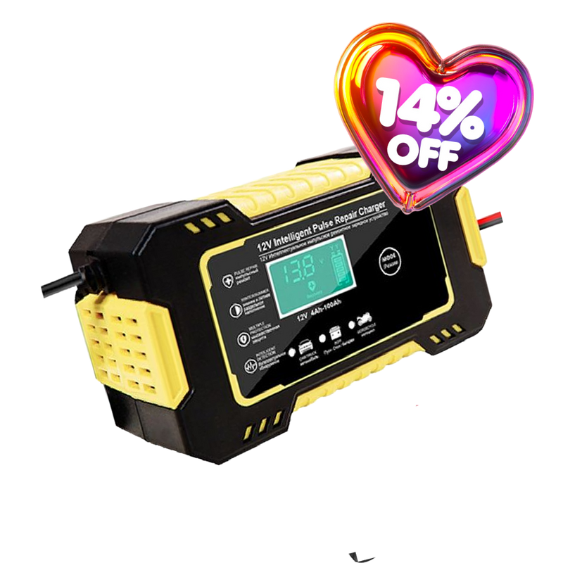 12V 2A Intelligent Pulse Battery Charger with LDC Display Q-DP350