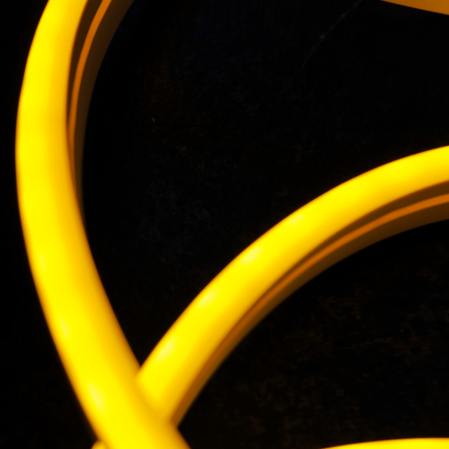 12v 6mm Neoflex 6 LED Neon Rope Light Yellow 1m Bing Light