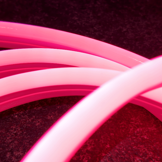 12v 8mm Neoflex 8 LED Neon Rope Light Pink 1m Bing Light