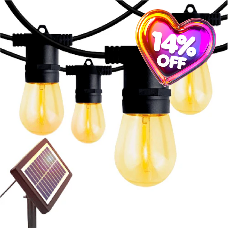 10m Solar Decor String Light with Bulbs & Solar Panel
