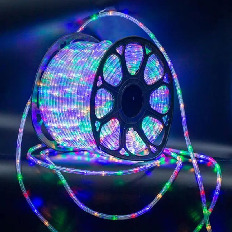 220v 2 Wire Round Led Rope Light Multicolour 1M - Budget