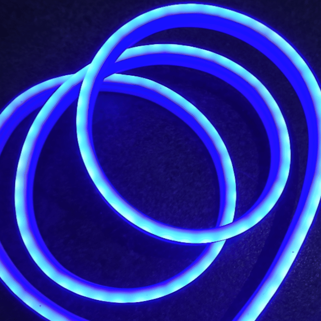 12v 8mm Neoflex 8 LED Neon Rope Light - Blue 1m Bing Light