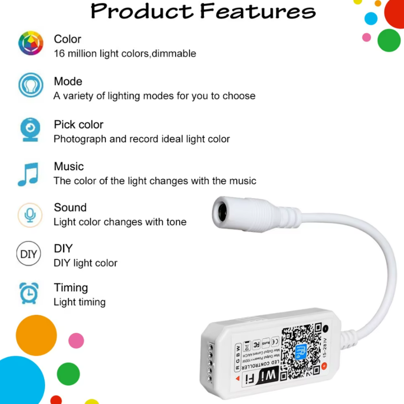 5-28v 24 Key RGBW Wifi Controller