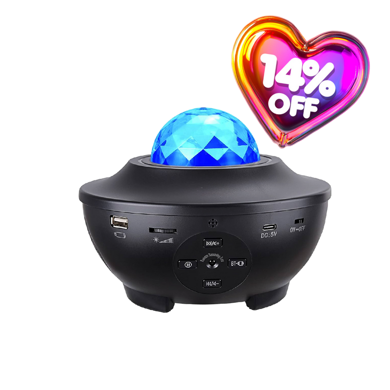 Starry LED Projector Light with Bluetooth Speaker - Nebula Night Light