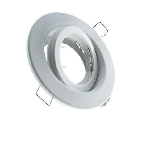 White Downlight Holder Swivel 90mm Diameter 504/WH