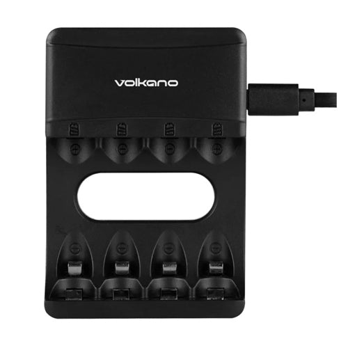 Volkano Extra Series 4-Battery Recharger AA/AAA VK-8104-BK