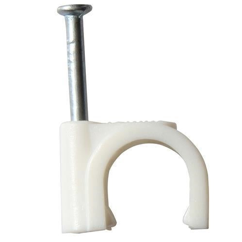 10mm Round Cable Clips (100 pack) EA78WH