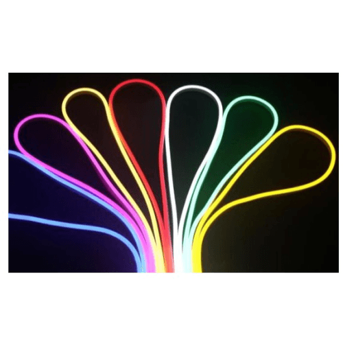 12v 8mm Neoflex 8 LED Neon Rope Light Cyan 1m Bing Light