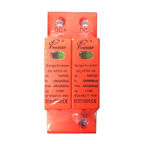 Surge Protector 2 Pole 40KA DC1000V Din Rail - SPD2