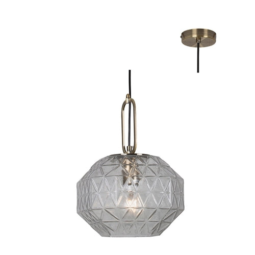 Parma Bronze with Clear Glass Pendant - P904
