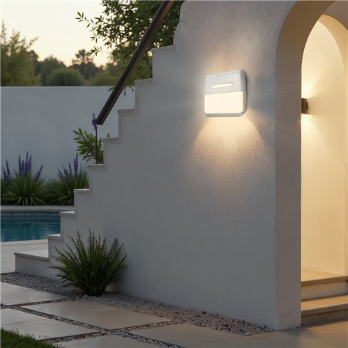 E27 LED Outdoor Eyelid Bulk Head Square