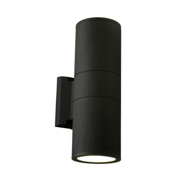 2 x E27 Up and Down Wall Lamp - L132 BLACK