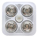 Bathroom Square 3 in 1 Ceiling Heater White C86W - Light Market