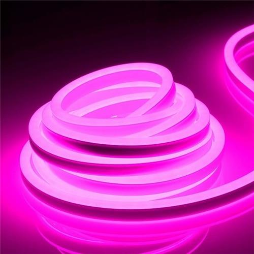 12V 8mm Neon Led Rope Light Pink W/Jacket 1m