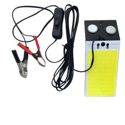 12v COB Led Magnetic Camp Light With Switch & Battery Clamps 6000k