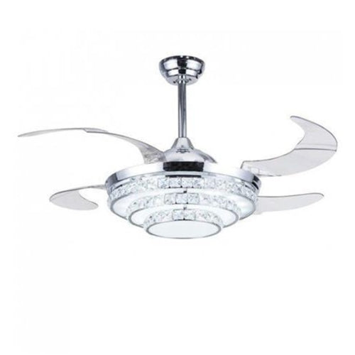 Crystal Bulkhead LED Ceiling Fan 9304 - Light Market