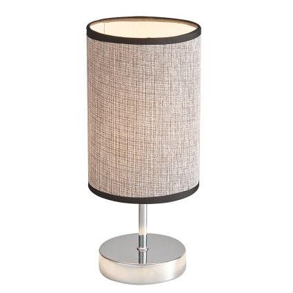 E14 Table Lamp Polished Chrome With Dark Brown Fabric Shade - TL631 - Light Market