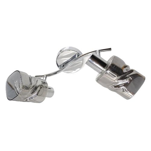 E14x2 Swiveling Wall Light Chrome and Smoked Glass 8015/2 CH - Light Market
