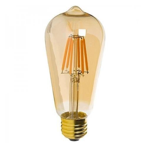 E27 4w Amber Tint ST64 LED Filament Bulb 2700k - Light Market