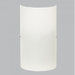 E27 60w Metal and Glass Wall Lamp with Polished Chrome Clips - WB271 White - Light Market