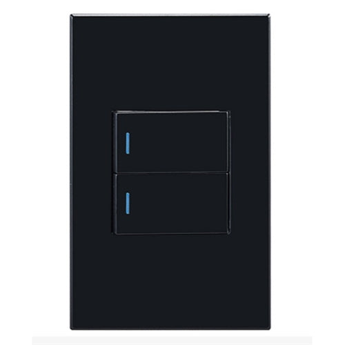 2 Lever 2 Way Modern Wall Switch Black - RES52