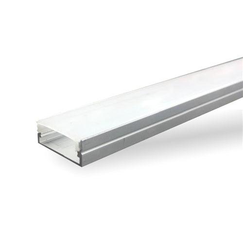3m Surface Aluminium Channel for LED Strip Light Silver 23.3mm x 9.6mm