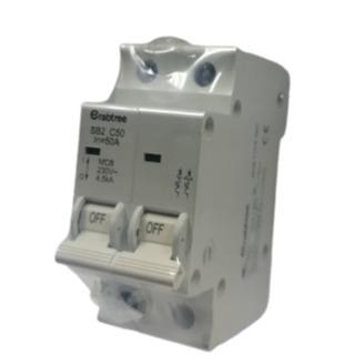 2 Pole 50A Mini Circuit Breaker Crabtree