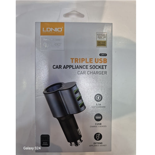Triple USB Car Charger CM-11