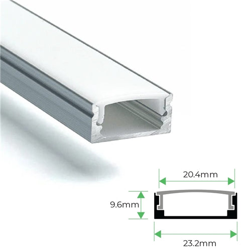 3m Surface Aluminium Channel for LED Strip Light Bing Light 23x10mm