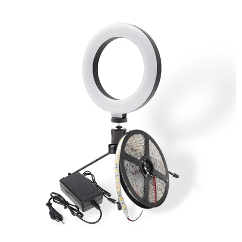 Influencer Starter Combo with Mini Ring Light, Tripod Stand and 5m Strip Light 6000k