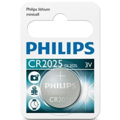 PHILIPS CR2025 LITHIUM COIN BATTERY 3V