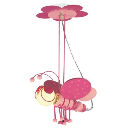 Wooden Butterfly Pendant Pink - PEN072