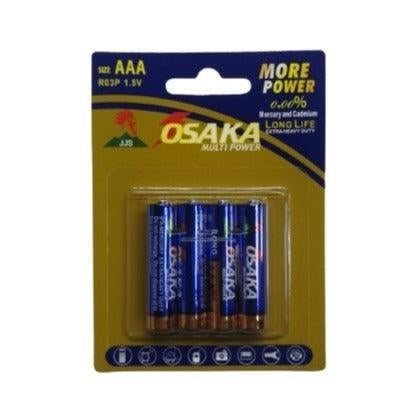 AAA 1.5v Osaka Multi Power Batteries 4 piece pack Mercury and cadmium