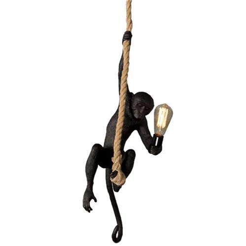 Monkey on Rope Pendant Light Black DRSA6142 - Light Market