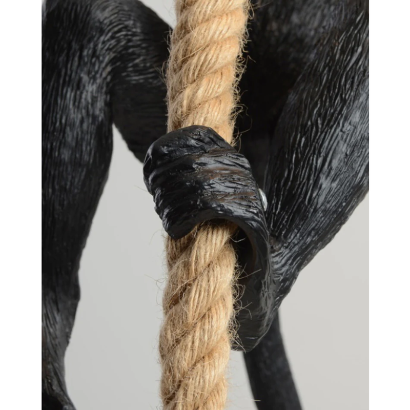 Monkey on Rope Pendant Light Black DRSA6142