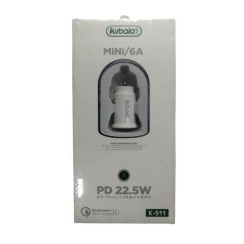 PD 22.5w Mini 6A USB Car Charger K-511 Kubala - Light Market