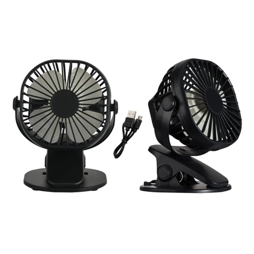 Rechargeable Desk Fan - FAN020 BLACK - Light Market