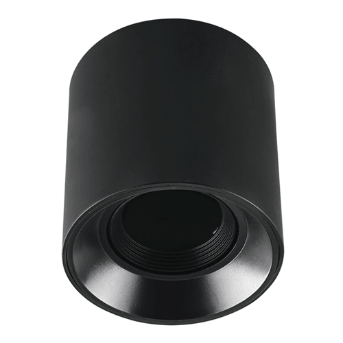 Surface Mount Straight Downlight with Antiglare Ring Black - Polycarbonate DL118 - Light Market