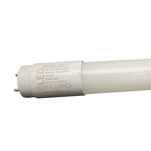 T8 4ft 18w Led Butcher Tube Single End Bing Light Toughened Glass - Light Market