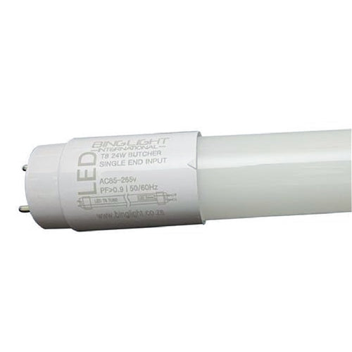 T8 5ft 24w Led Butcher Tube Single End Bing Light Toughened Glass - Light Market