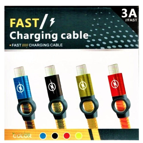 Type-C Connector 3A Fast Charging Braided Cable - Light Market