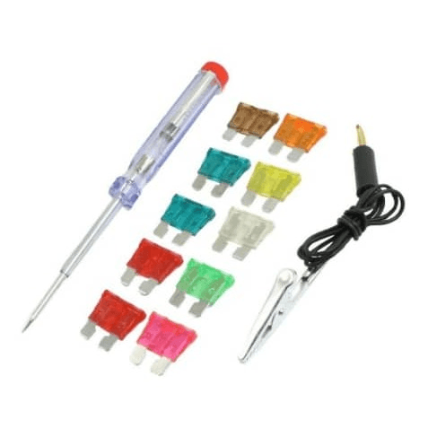10 Piece Auto Plug In Fuse With Tester NO: 65384 - Light Market