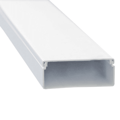 100mm x 40 mm PVC Trunking 3m Length - Light Market