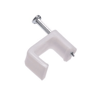10mm Square Cable Clips (100) - Light Market