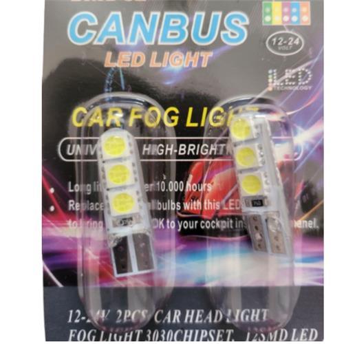 12/24v T10 Canbus High Power 6 LED Park light 6000k White - Light Market